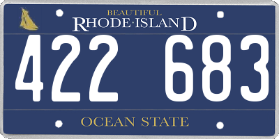 RI license plate 422683