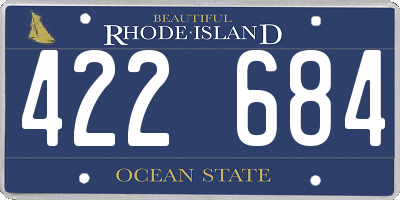RI license plate 422684