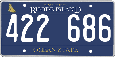 RI license plate 422686