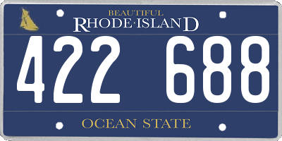 RI license plate 422688