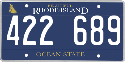 RI license plate 422689