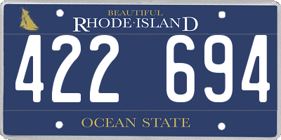 RI license plate 422694