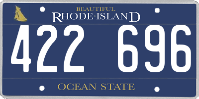 RI license plate 422696