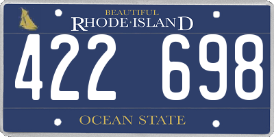 RI license plate 422698