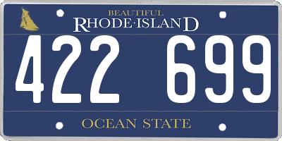 RI license plate 422699