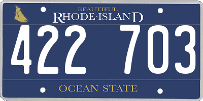 RI license plate 422703