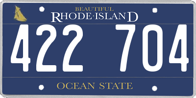 RI license plate 422704