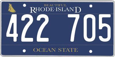 RI license plate 422705