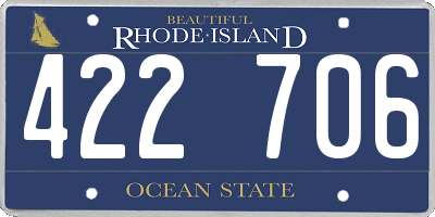 RI license plate 422706