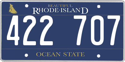 RI license plate 422707