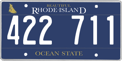RI license plate 422711