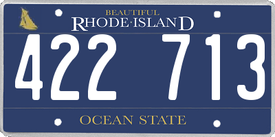 RI license plate 422713