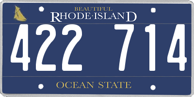 RI license plate 422714