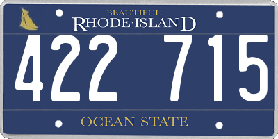 RI license plate 422715