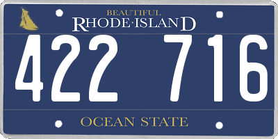 RI license plate 422716
