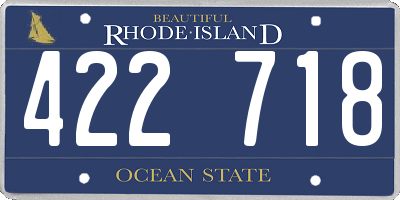 RI license plate 422718