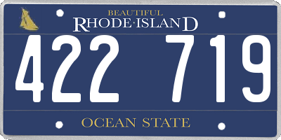 RI license plate 422719