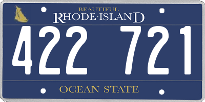 RI license plate 422721