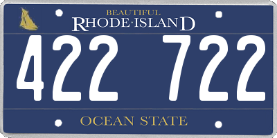 RI license plate 422722