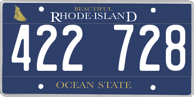 RI license plate 422728