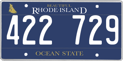 RI license plate 422729