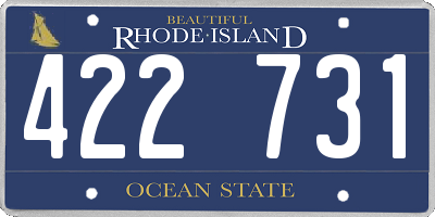 RI license plate 422731