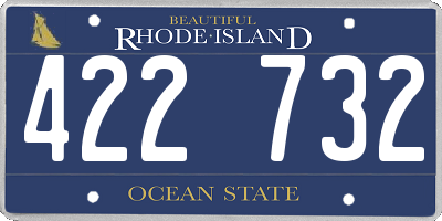 RI license plate 422732