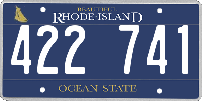 RI license plate 422741