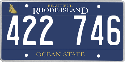 RI license plate 422746