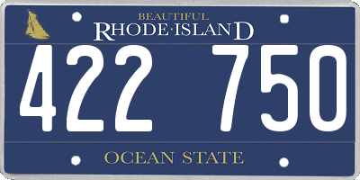 RI license plate 422750