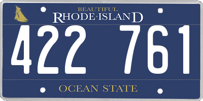 RI license plate 422761