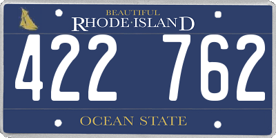 RI license plate 422762