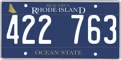 RI license plate 422763