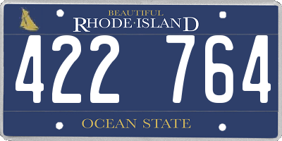 RI license plate 422764