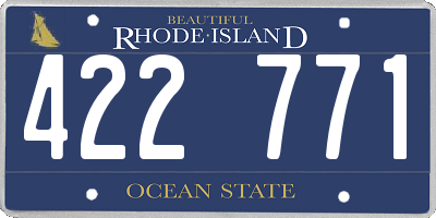 RI license plate 422771