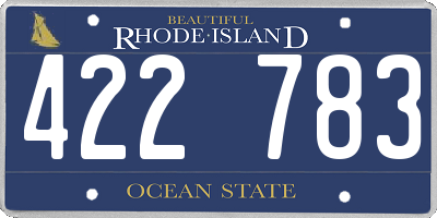 RI license plate 422783