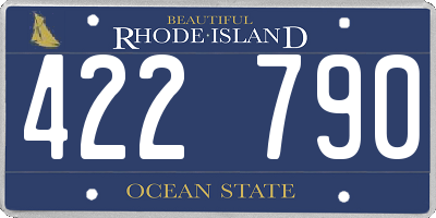 RI license plate 422790
