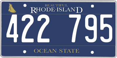 RI license plate 422795