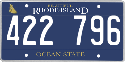 RI license plate 422796