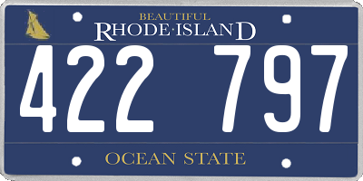 RI license plate 422797