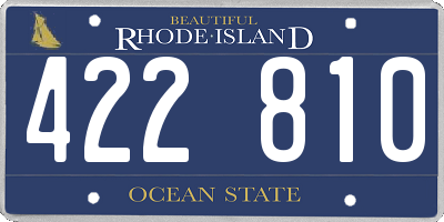 RI license plate 422810