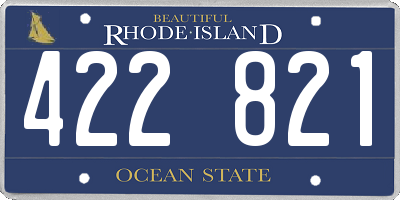 RI license plate 422821