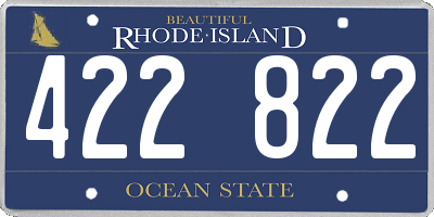 RI license plate 422822