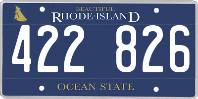 RI license plate 422826