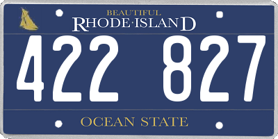 RI license plate 422827