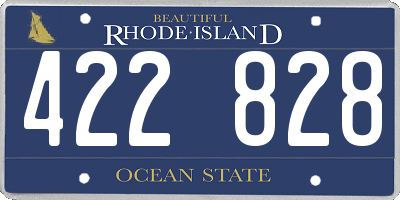 RI license plate 422828