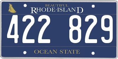 RI license plate 422829
