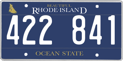 RI license plate 422841