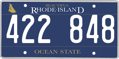 RI license plate 422848