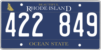 RI license plate 422849